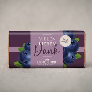 Danke - Heidelbeer Schokolade handgesch&ouml;pft 65g